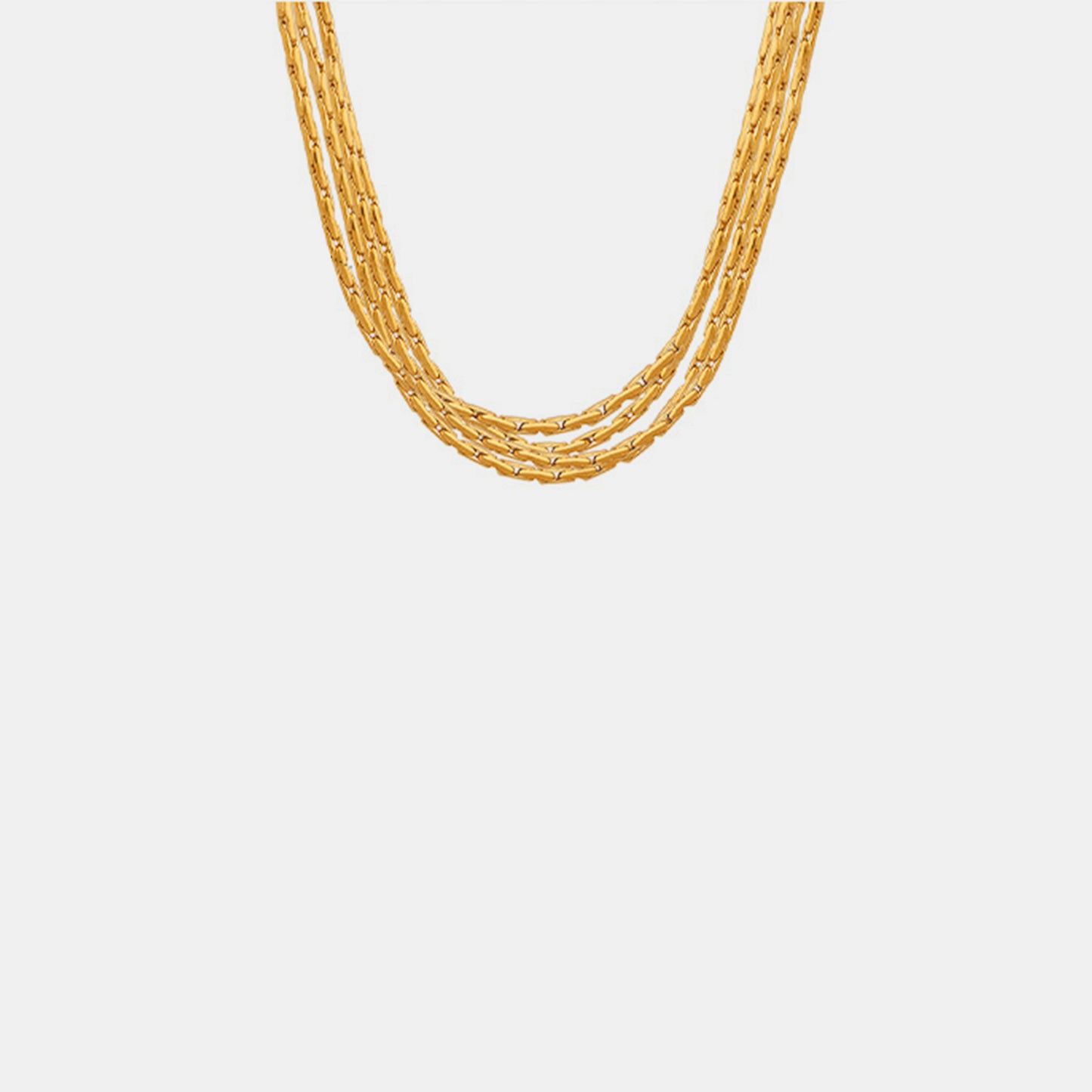 Gold-Plated Multi-Layer Clavicle Chain Necklace