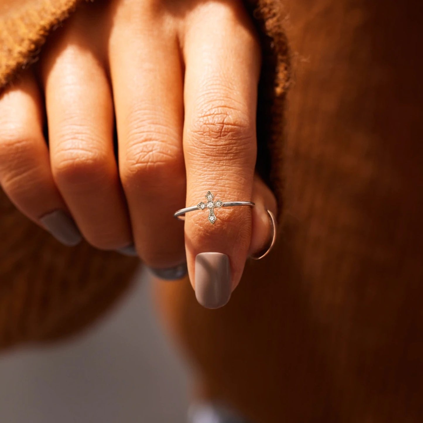 Sterling Silver Cross Ring