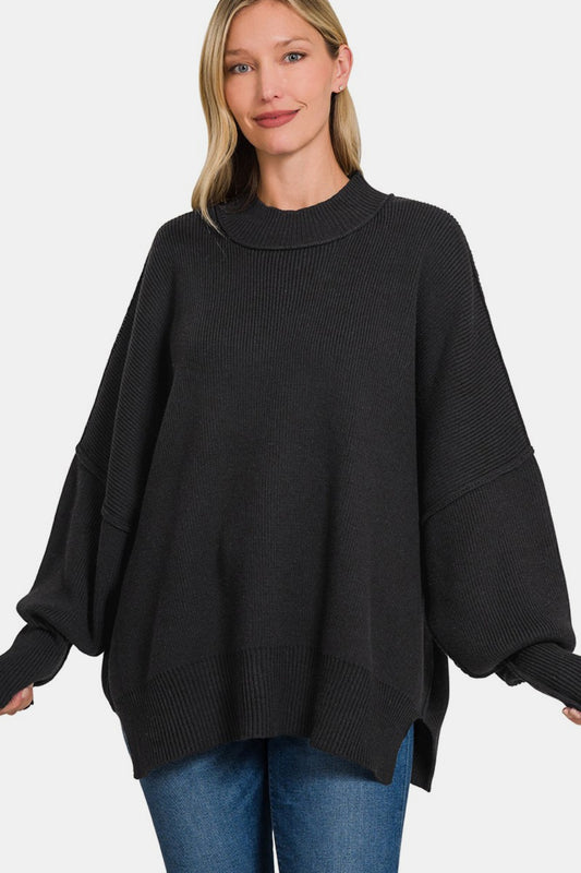 Relaxed Side Sit Oversize Sweater