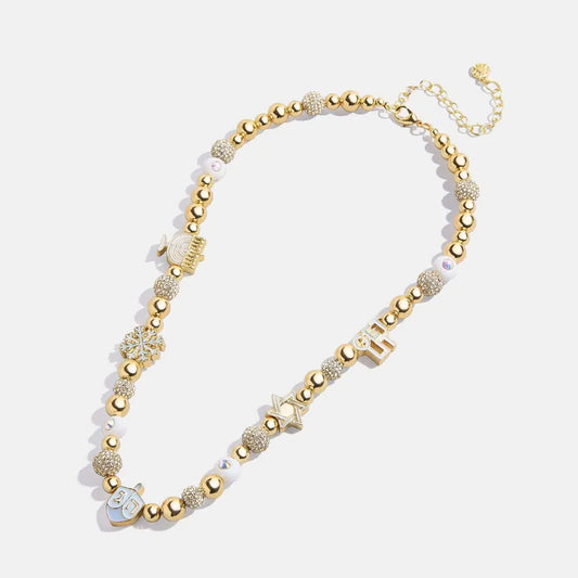 Christmas 14K Gold-Plated Beaded Necklace