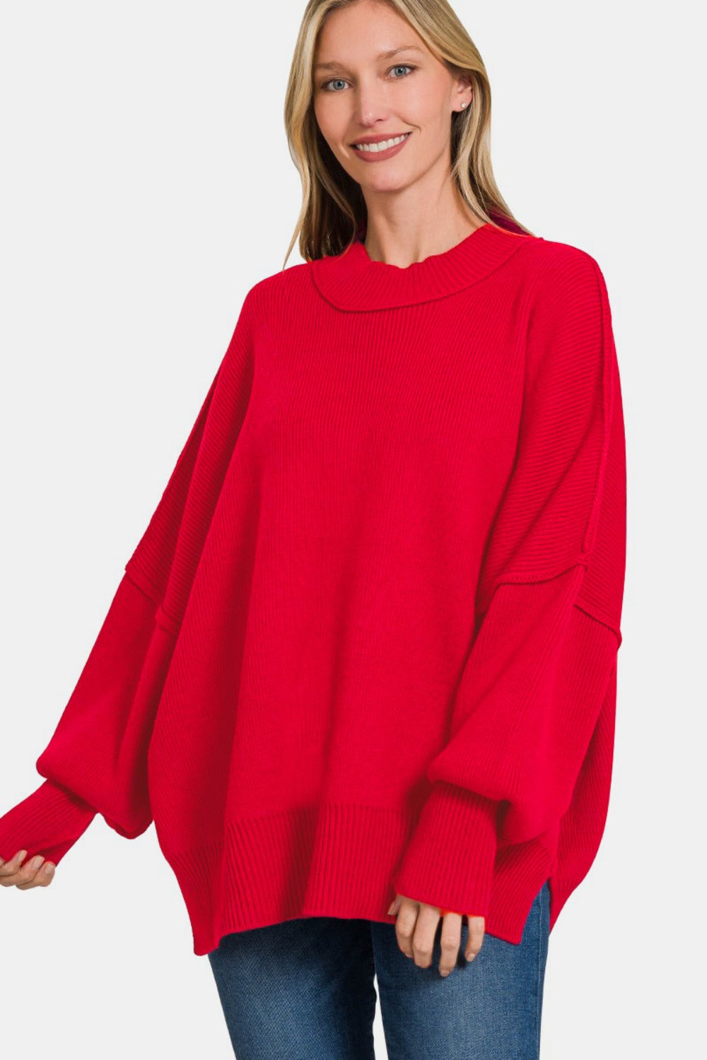 Relaxed Side Sit Oversize Sweater