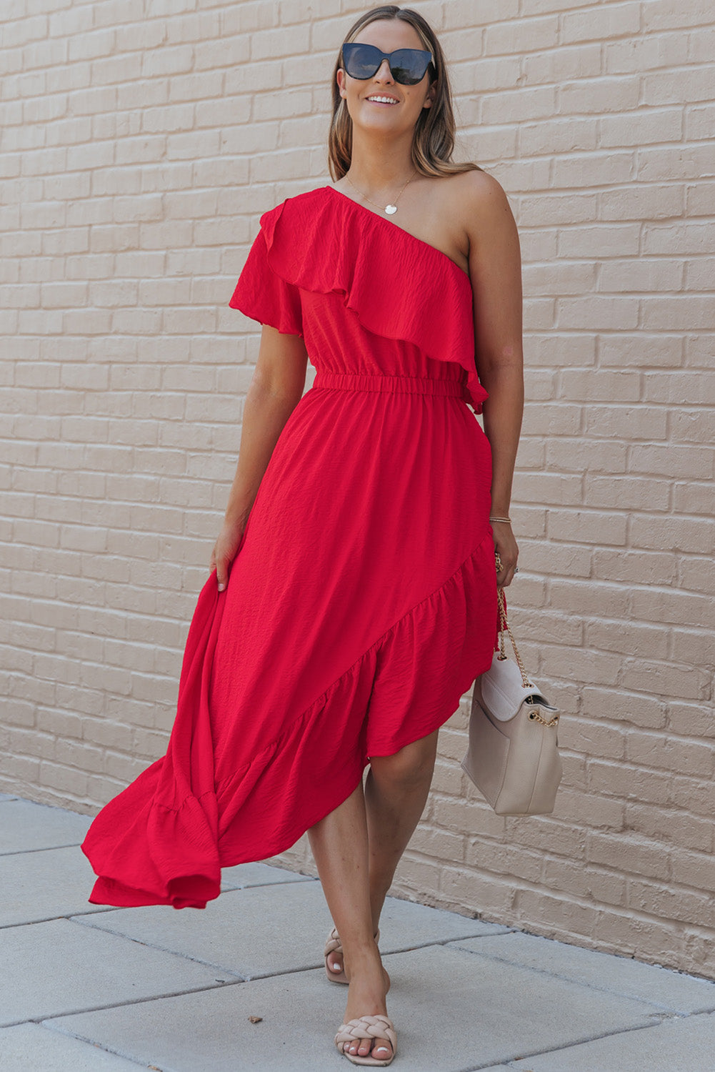 One-Shoulder Asymmetrical Dress