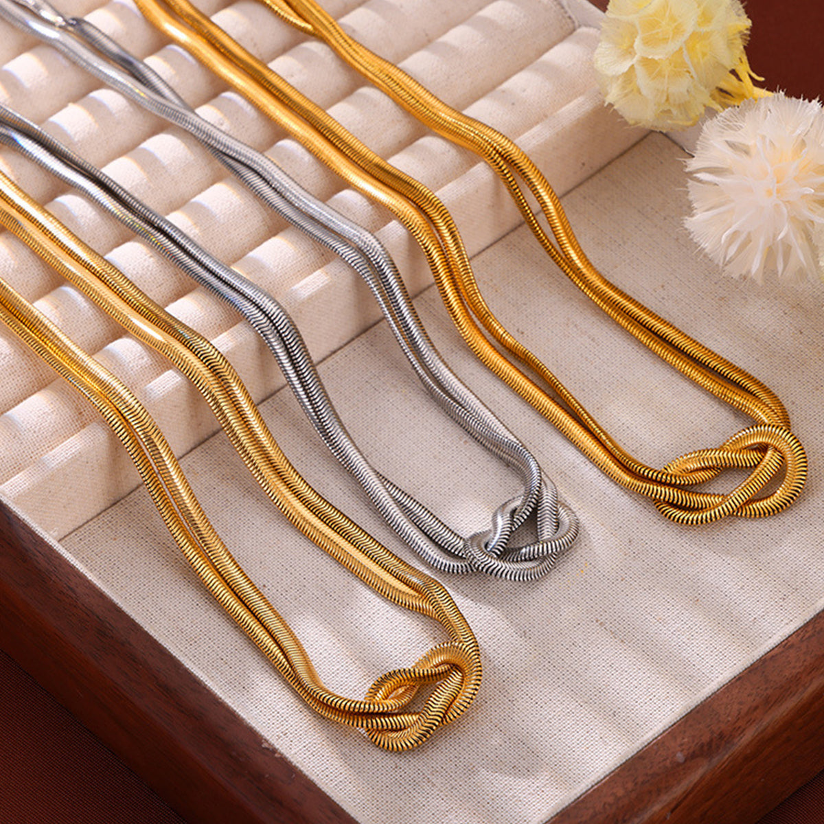 Gold-plated Titanium Steel Knot Necklace