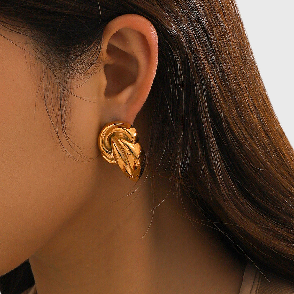 Gold-Plated Stud Earrings