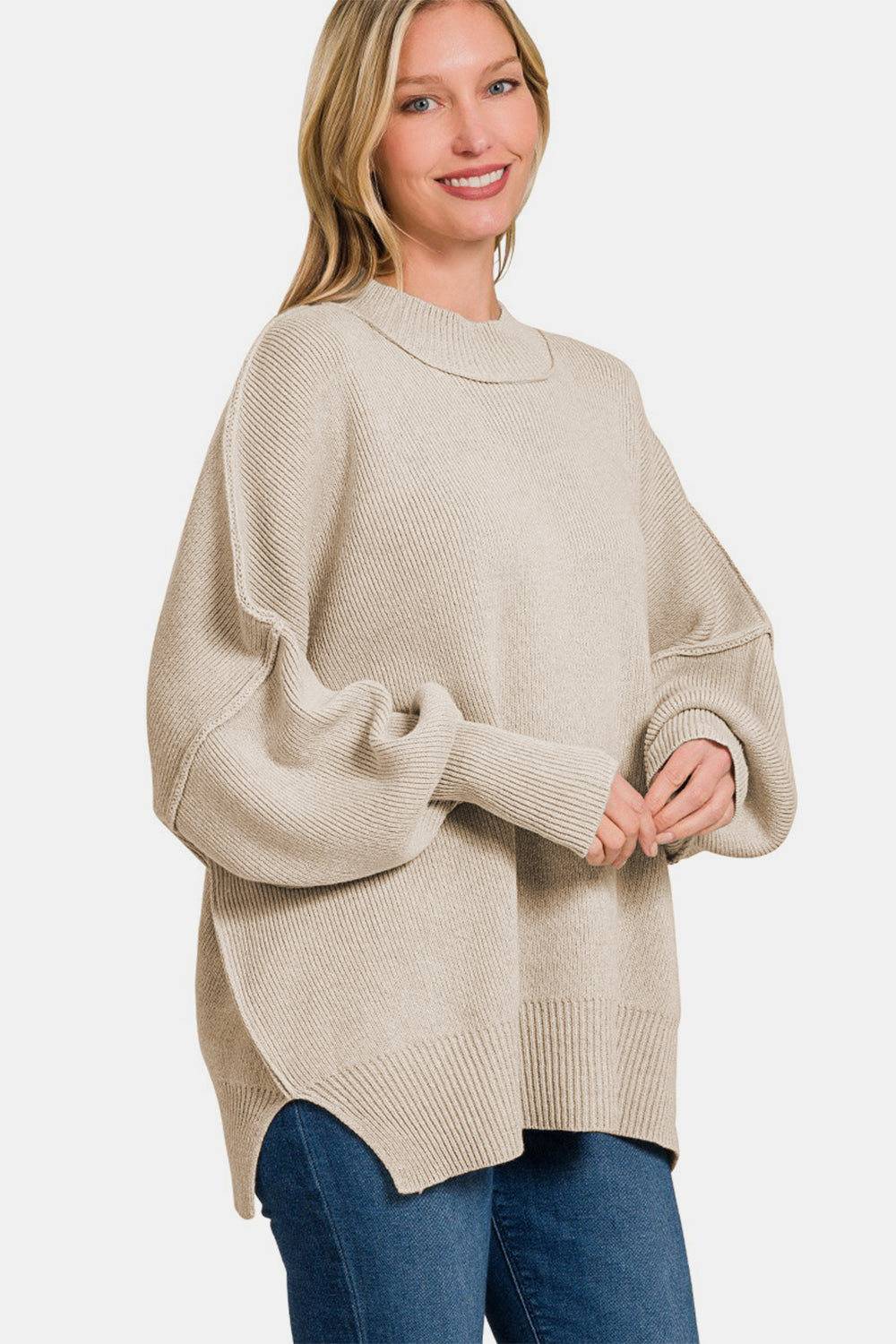 Relaxed Side Sit Oversize Sweater