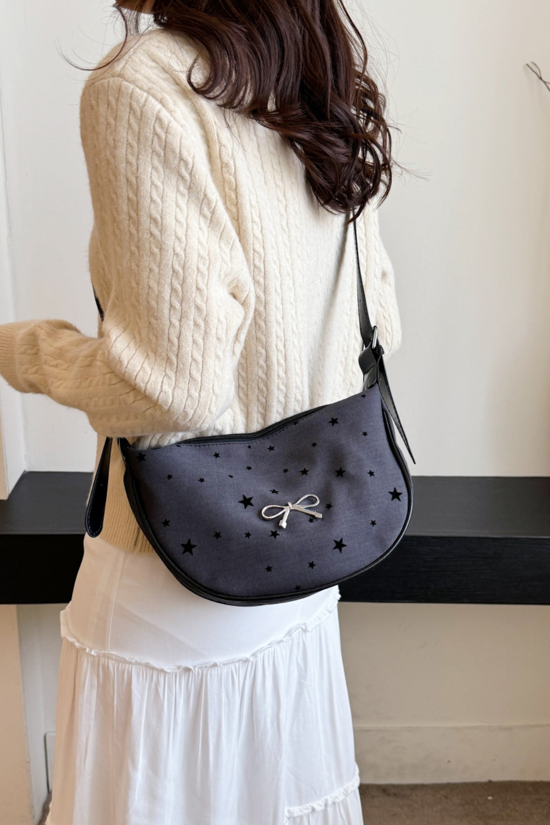 Printed Adjustable Strap Crossbody Bag