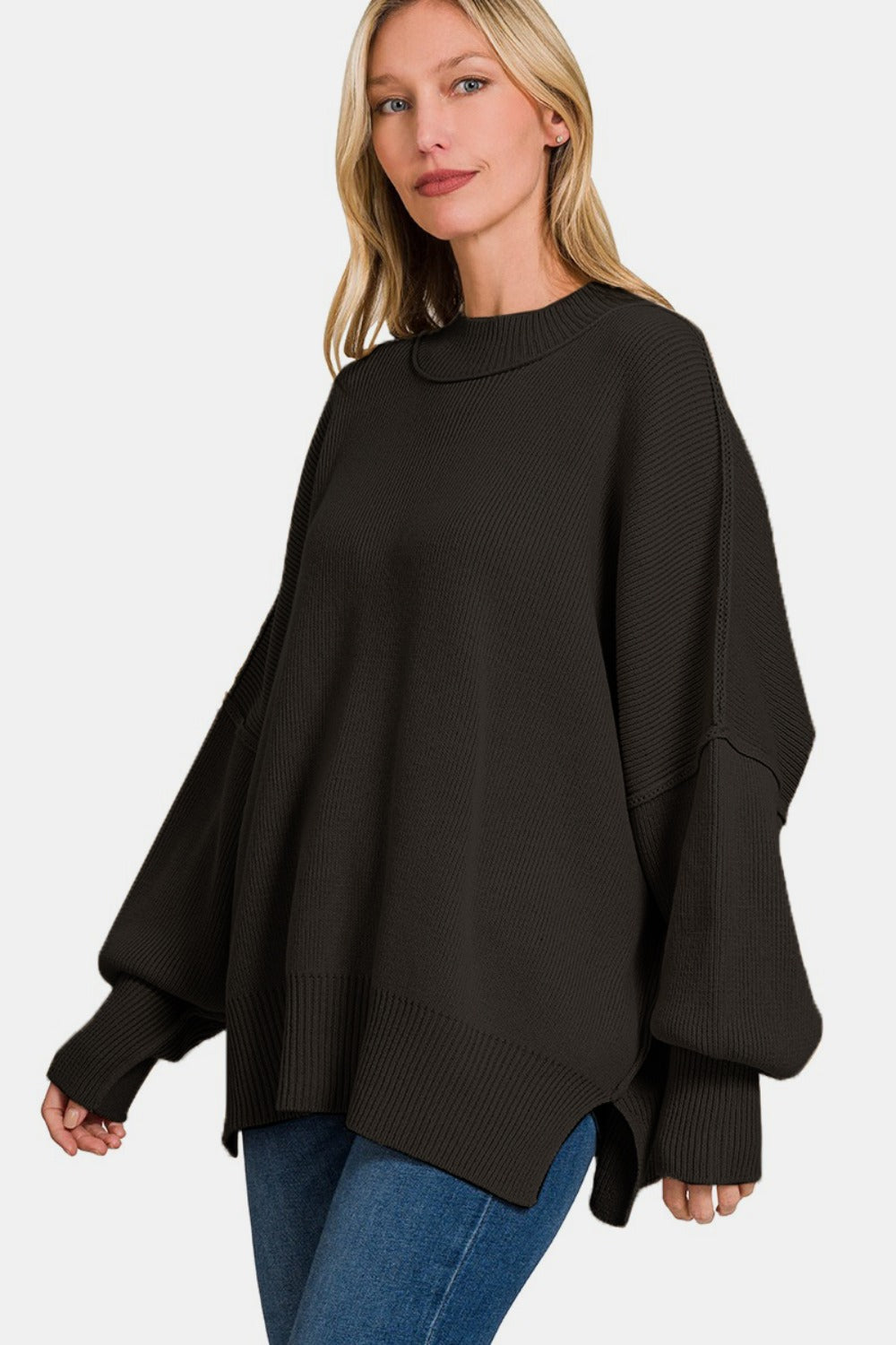 Relaxed Side Sit Oversize Sweater