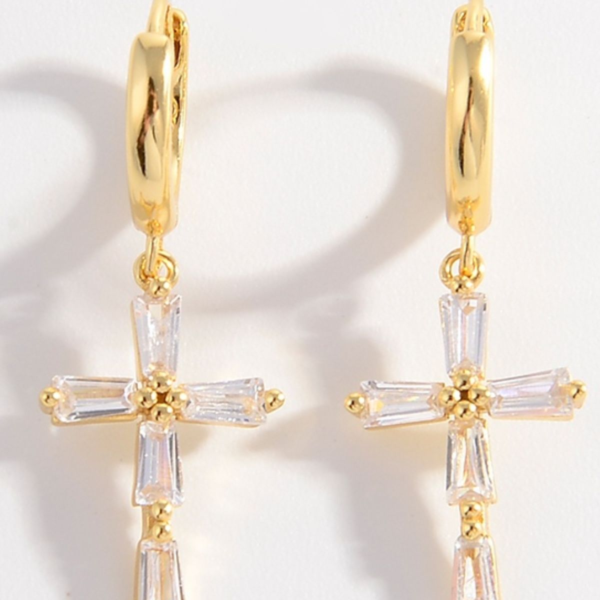 Drop Cross Earrings