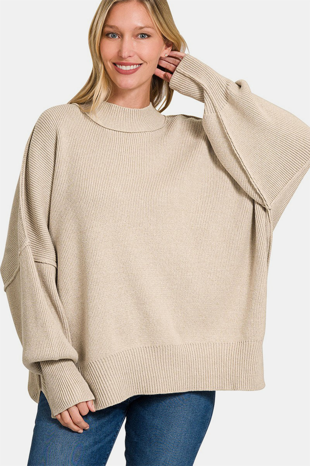 Relaxed Side Sit Oversize Sweater