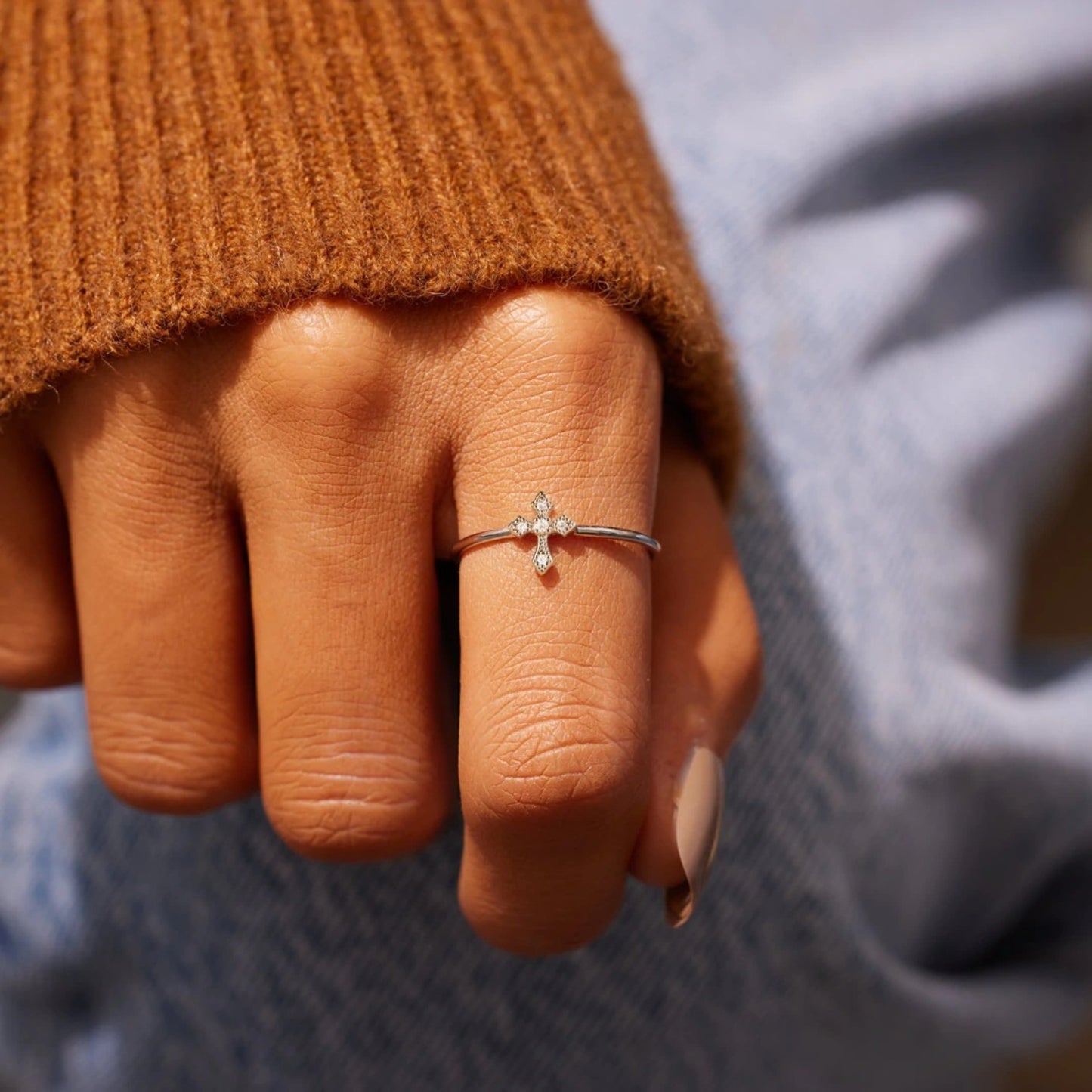 Sterling Silver Cross Ring