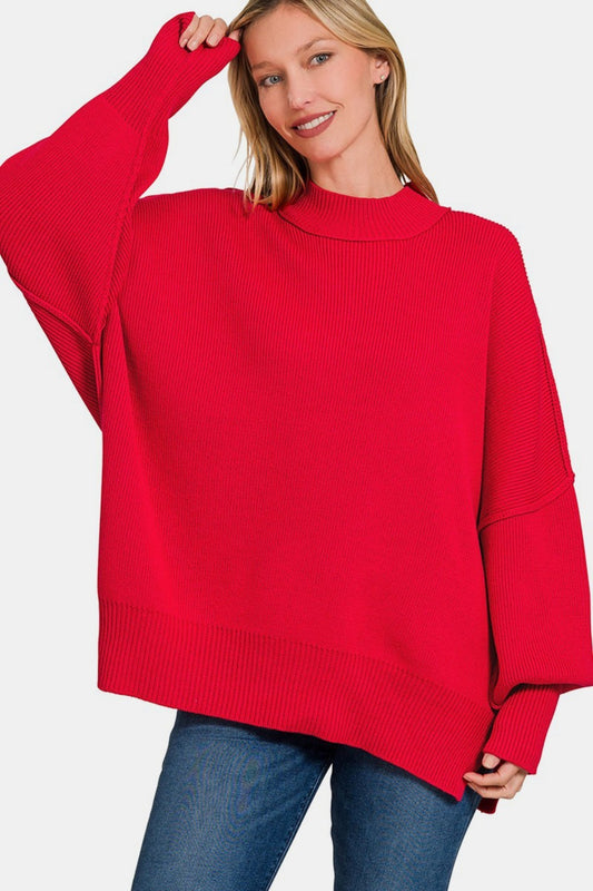 Relaxed Side Sit Oversize Sweater